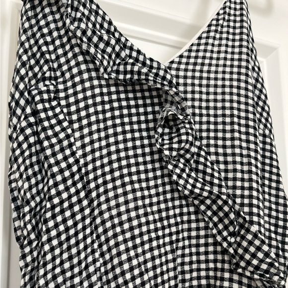 Gingham Mini Dress with Ruffle - Picture 3 of 4